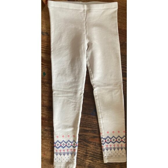 Tea Fair Isle Cozy Leggings Sz 6 - Picture 1 of 4